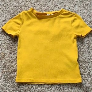 Golden yellow crop top size S in women’s